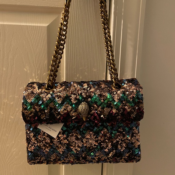 NWT KURT GEIGER MULTI COLOR SEQUINS SHOULDER BAG GORGEOUS!! - Picture 3 of 13